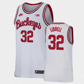 #32 E.J. Liddell Replica OSU College Basketball Men White Jersey 784678-237 #32 E.J. Liddell Replica OSU College Basketball Men White Jersey 784678-237