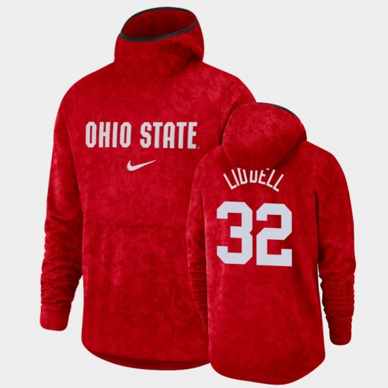 #32 E.J. Liddell Basketball Spotlight Ohio State Pullover Team Logo Mens Scarlet Hoodie 254777-231