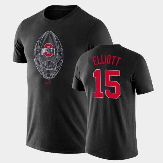 #15 Ezekiel Elliott Football Icon OSU Legend Men Black T-Shirt 977586-715