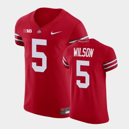 #5 Garrett Wilson College Football OSU Buckeyes V-Neck Men Scarlet Jersey 510255-383