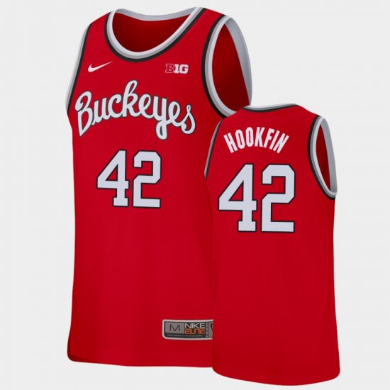 #42 Harrison Hookfin Replica Ohio State College Basketball Men\'s Scarlet Jersey 981230-346