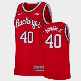 #40 Jansen Davidson Jr. Replica Ohio State Buckeyes College Basketball Men's Scarlet Jersey 281115-522
