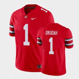 #1 Jeff Okudah College Football OSU Buckeyes Game Men Scarlet Jersey 640858-343