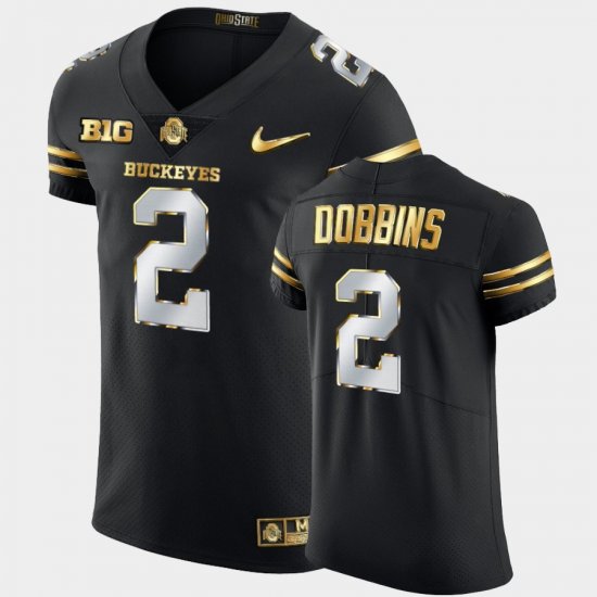 #2 J.K. Dobbins Golden Edition OSU Buckeyes 2020-21 Authentic Men\'s Black Jersey 918040-347