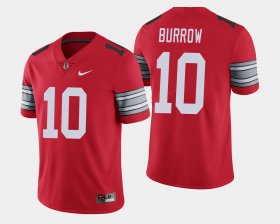 #10 Joe Burrow 2018 Spring Game Limited Ohio State Buckeyes Men's Scarlet Jersey 769497-336