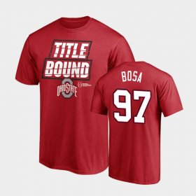 #97 Joey Bosa 2021 National Championship OSU Kickoff Mens Scarlet T-Shirt 415709-820 #97 Joey Bosa 2021 National Championship OSU Kickoff Mens Scarlet T-Shirt 415709-820