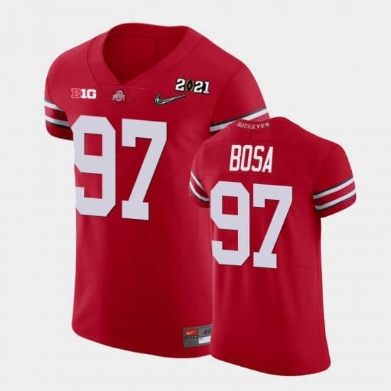 #97 Joey Bosa 2021 National Championship OSU Buckeyes Playoff Mens Scarlet Jersey 599197-382