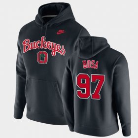 #97 Joey Bosa Vintage School Logo OSU Buckeyes Pullover Men's Black Hoodie 492378-981