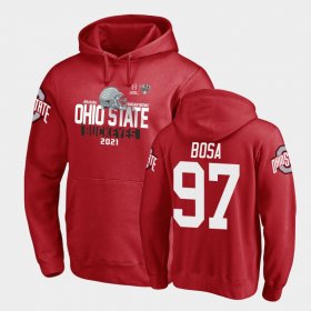 #97 Joey Bosa 2021 Sugar Bowl Ohio State Pullover Men Scarlet Hoodie 334177-702