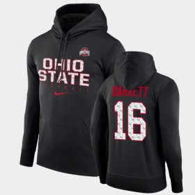 #16 J.T. Barrett Football Practice Ohio State Performance Pullover Mens Black Hoodie 638098-144