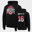 #16 J.T. Barrett School Logo Ohio State Buckeyes Powerblend Pullover Mens Black Hoodie 329758-845