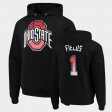 #1 Justin Fields School Logo Ohio State Powerblend Pullover Mens Black Hoodie 560080-791