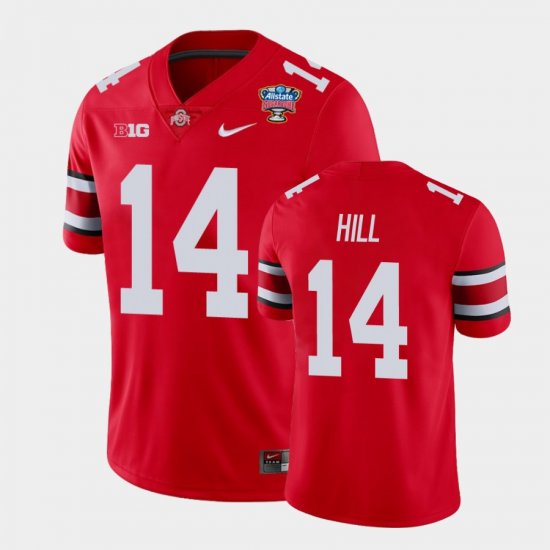 #14 K.J. Hill 2021 Sugar Bowl Ohio State College Football Mens Scarlet Jersey 321852-266