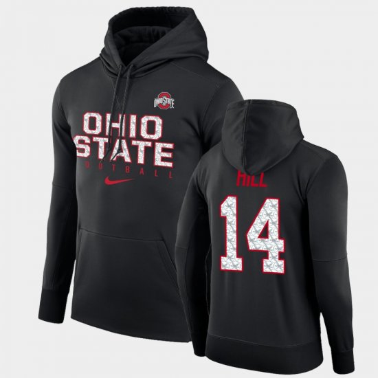 #14 K.J. Hill Football Practice Ohio State Performance Pullover Men Black Hoodie 963236-541