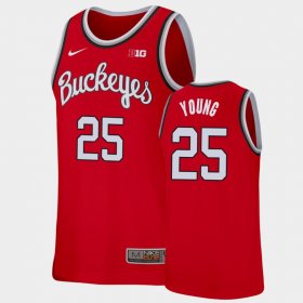 #25 Kyle Young Replica OSU College Basketball Men's Scarlet Jersey 173251-476