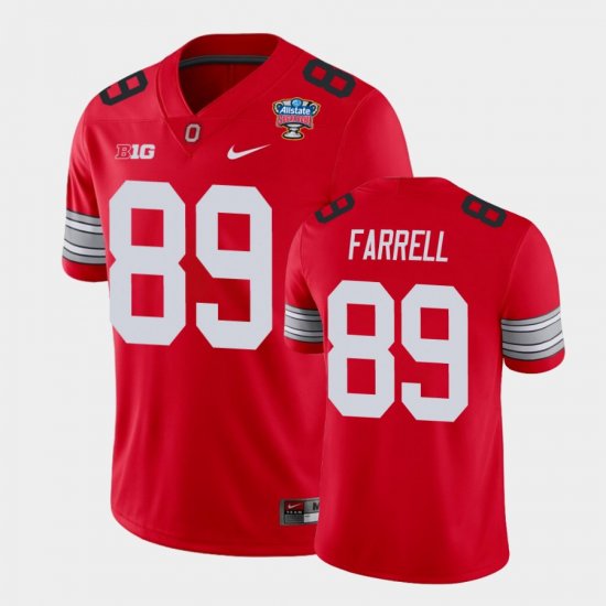 #89 Luke Farrell 2021 Sugar Bowl OSU Player Men\'s Scarlet Jersey 924288-745
