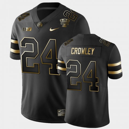 #24 Marcus Crowley 2021 Sugar Bowl Ohio State Golden Edition Men\'s Black Jersey 933935-120