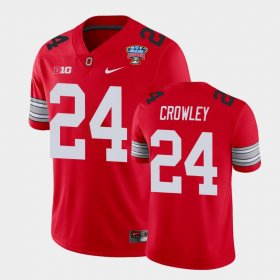 #24 Marcus Crowley 2021 Sugar Bowl Ohio State Player Men's Scarlet Jersey 319939-278