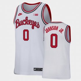 #0 Meechie Johnson Jr. Replica OSU College Basketball Men's White Jersey 969667-397