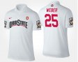 #25 Mike Weber Name and Number OSU Mens White Polo 882131-674