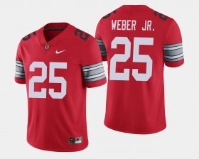 #25 Mike Weber 2018 Spring Game Limited Ohio State Men's Scarlet Jersey 328477-825