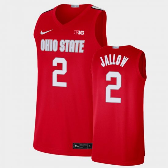 #2 Musa Jallow Alumni Limited Ohio State Buckeyes Basketball Men\'s Scarlet Jersey 381548-872