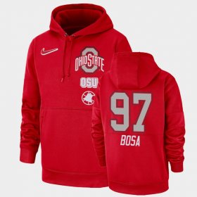 #97 Nick Bosa Local Performance OSU Pullover Mens Scarlet Hoodie 116946-521