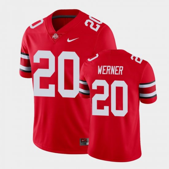 #20 Pete Werner College Football Ohio State Game Men\'s Scarlet Jersey 983847-891