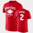 #2 J.K. Dobbins Retro Football Ohio State Buckeyes Legend Performance Men's Scarlet T-Shirt 467543-426