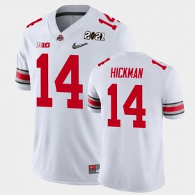 #14 Ronnie Hickman 2021 National Championship Ohio State Men White Jersey 374026-638