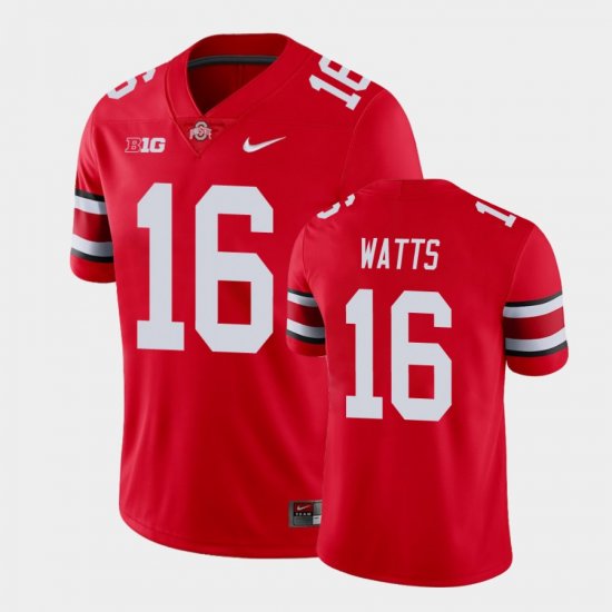 #16 Ryan Watts Game Ohio State Football Mens Scarlet Jersey 922755-245
