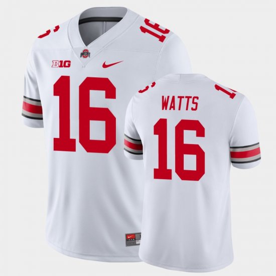 #16 Ryan Watts Game Ohio State Football Men\'s White Jersey 711885-580