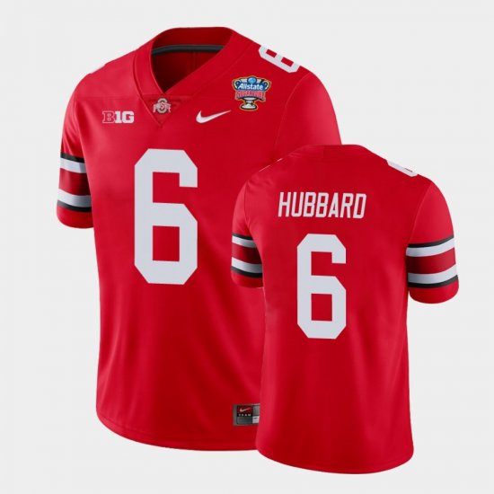 #6 Sam Hubbard 2021 Sugar Bowl Ohio State Buckeyes College Football Men\'s Scarlet Jersey 372480-557