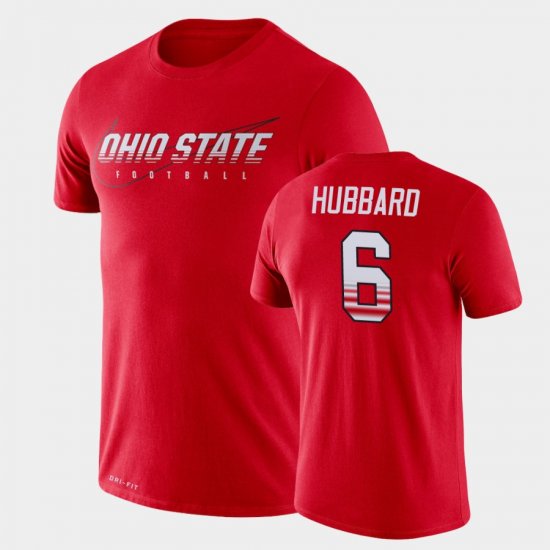 #6 Sam Hubbard Facility Performance OSU Buckeyes Men Scarlet T-Shirt 341531-345