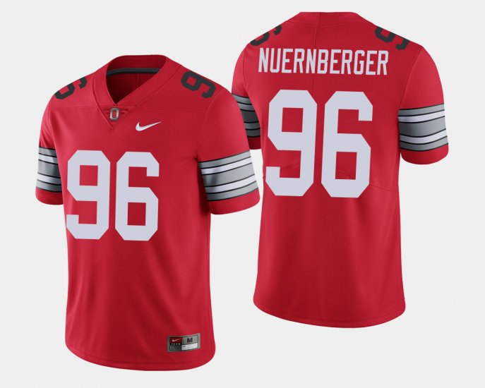 #96 Sean Nuernberger 2018 Spring Game Limited OSU Men Scarlet Jersey 563237-658