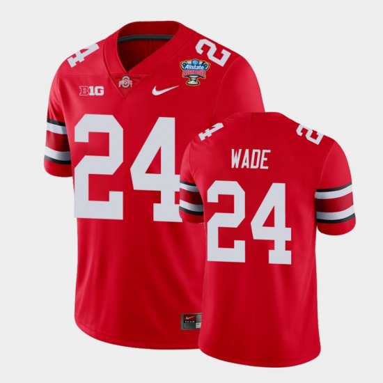 #24 Shaun Wade 2021 Sugar Bowl Ohio State College Football Men Scarlet Jersey 932679-290