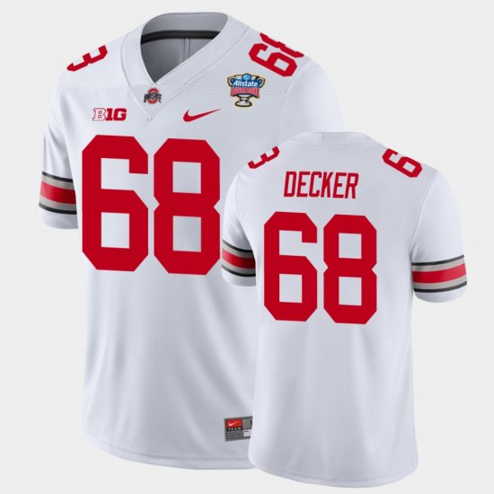 #68 Taylor Decker 2021 Sugar Bowl Ohio State Buckeyes College Football Men\'s White Jersey 122651-386