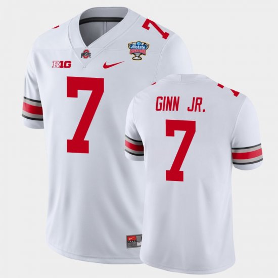 #7 Ted Ginn Jr. 2021 Sugar Bowl Ohio State College Football Mens White Jersey 398377-508