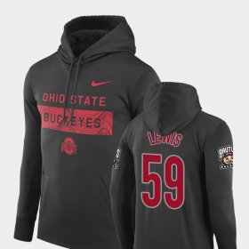 #59 Tyquan Lewis Sideline Seismic OSU Football Performance Mens Anthracite Hoodie 235867-268