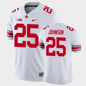 #25 Xavier Johnson College Football OSU Buckeyes Playoff Game Men's White Jersey 167435-820 #25 Xavier Johnson College Football OSU Buckeyes Playoff Game Men's White Jersey 167435-820