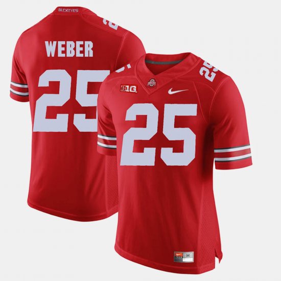 #25 Mike Weber Alumni Football Game Ohio State Buckeyes Mens Scarlet Jersey 895475-440
