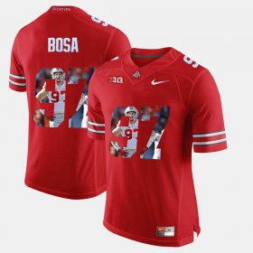 #97 Nick Bosa Pictorial Fashion Ohio State Men's Scarlet Jersey 434558-826 #97 Nick Bosa Pictorial Fashion Ohio State Men's Scarlet Jersey 434558-826