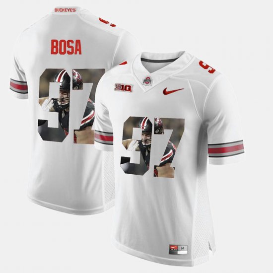 #97 Nick Bosa Pictorial Fashion OSU Mens White Jersey 728860-439