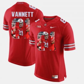 #81 Nick Vannett Pictorial Fashion OSU Buckeyes Mens Scarlet Jersey 563742-538