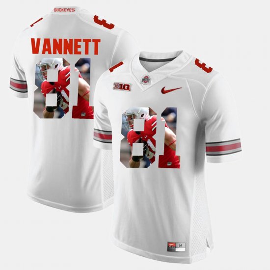 #81 Nick Vannett Pictorial Fashion Ohio State Men\'s White Jersey 142964-231