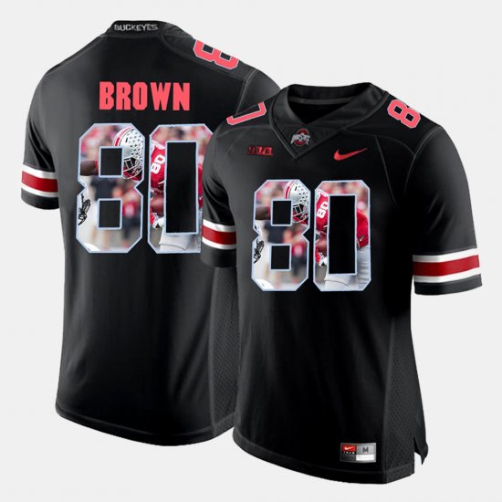 #80 Noah Brown Pictorial Fashion OSU Men Black Jersey 657152-602