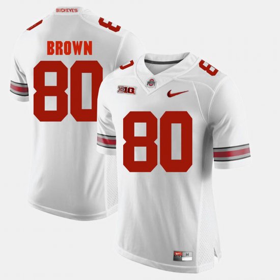 #80 Noah Brown Alumni Football Game Ohio State Men White Jersey 477697-326