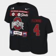 #4 Julian Fleming College Football Ohio State Buckeyes 2022 Peach Bowl Men Black T-Shirt 570302-536
