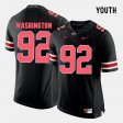#92 Adolphus Washington College Football Ohio State Buckeyes Youth Black Jersey 149285-607