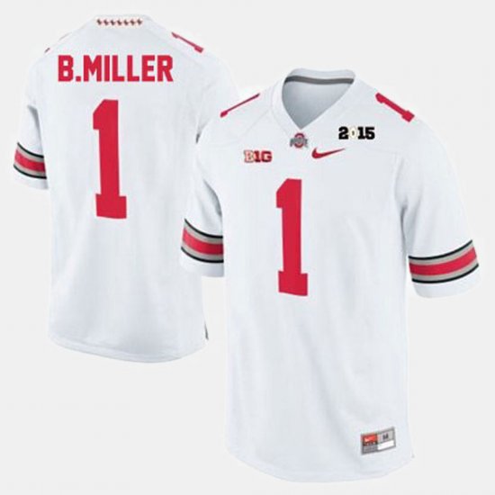 #1 Braxton Miller College Football OSU Buckeyes Mens White Jersey 120024-732